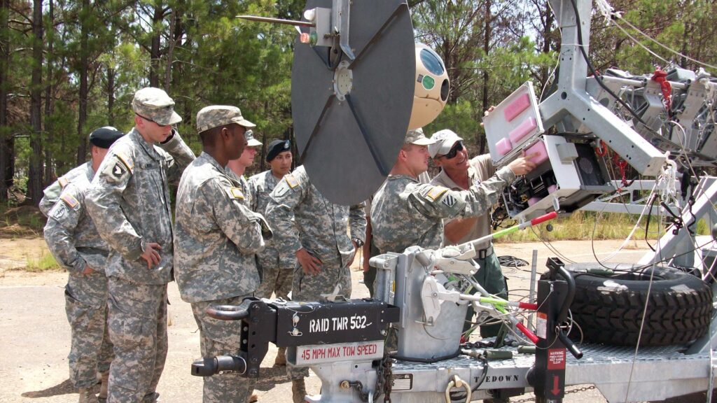 soldiers doing hands on active device training