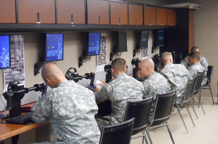 classroom inside of the trailer
