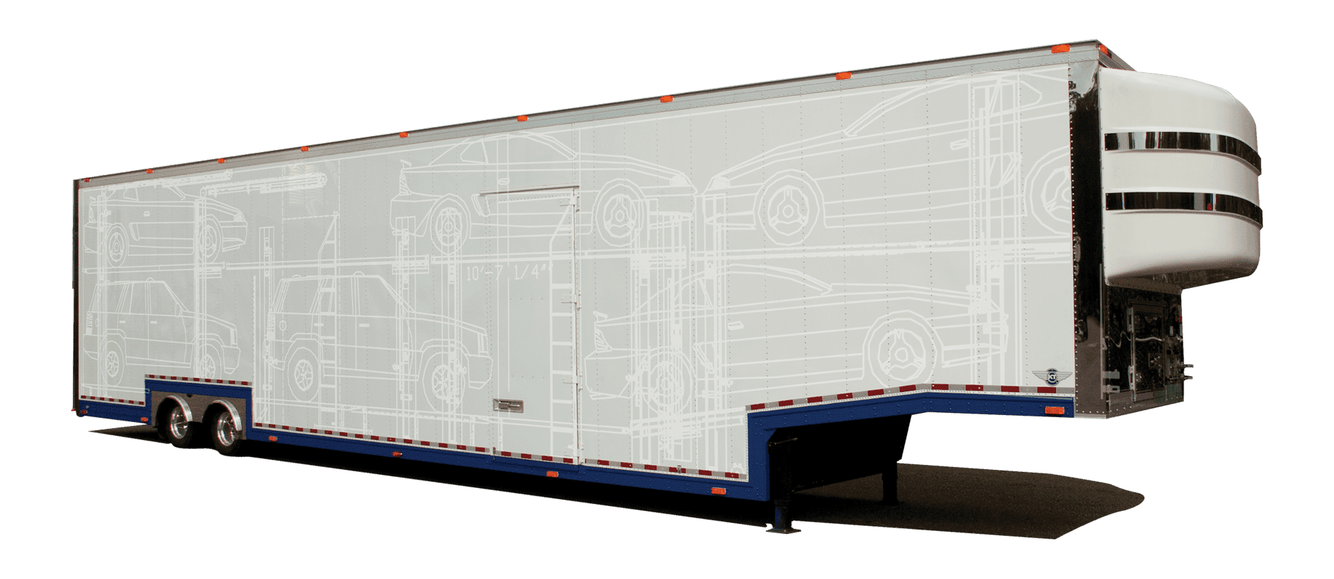 gray custom trailer